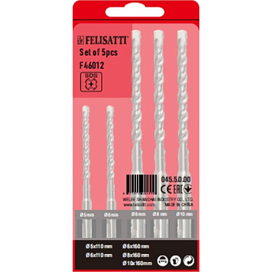 Набор буров SDS-PLUS 5 шт Felisatti 045.5.0.00