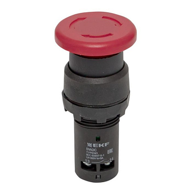 Кнопка SW2C-11MZ поворотная красная NO+NC Грибок EKF PROxima sw2c-mz-r