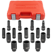 Набор головок ударных глубоких 10-19, 21, 22, 24, 27, 30, 32 мм 1/2'' 6-гр 16 пр BaumAuto BM-4177-5MPB