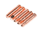 Трубка контактная Ф 0.6 мм M6х25 мм E-Cu, набор 5 шт Solaris WA-3474