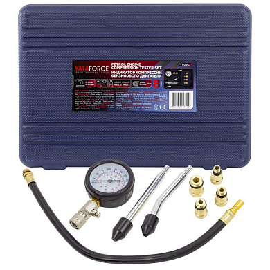 Индикатор компрессии бензинового двигателя Profi 8 пр. 0-21Bar, М10-М21 YATAFORCE YF-908G1