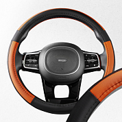 Оплетка экокожа M Combo- Черно/Оранжевая SKYWAY S01102362