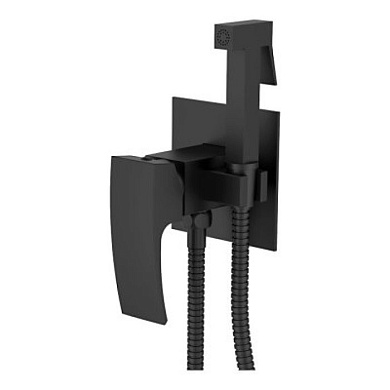 Смеситель с гигиеническим душем, латунь, черный Gerhans K15214B