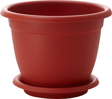 Горшок для цветов Борнео 340 с подставкой №7 терракотовый Пластик Репаблик ING42034FТР