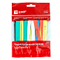 Термоусаживаемая трубка ТУТ нг, набор: 7 цветов по 3 шт, 100 мм, EKF