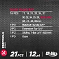 Набор инструментов ударных 21 пр, 3/4'' 12-гр. PATRON P-6212-9MPB