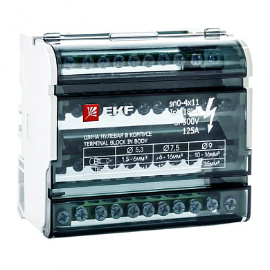 Шина нулевая в корпусе (4х11) EKF PROxima sn0-4x11