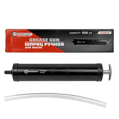 Шприц для масла и других технических жидкостей 500 мл, с гибким шлангом 260 мм ForceKraft FK-0708GAT