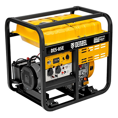 Генератор дизельный DES-85E, 8,5 кВт, 230 В, 16 л, электростартер Denzel 94415