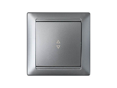 Выключатель 1 клав. (скрытый, 10А) проходной серебро Стиль, Bylectrica С610-807серебро