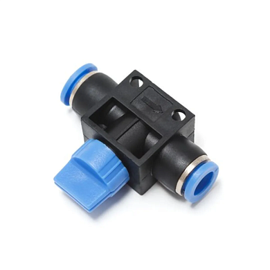 Фитинг для пластиковых трубок с краном 10x10 мм Partner PA-SHVFF10-10