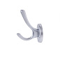 Крючок меб. двухрожковый мет. HORN матовый хром AKS 56839