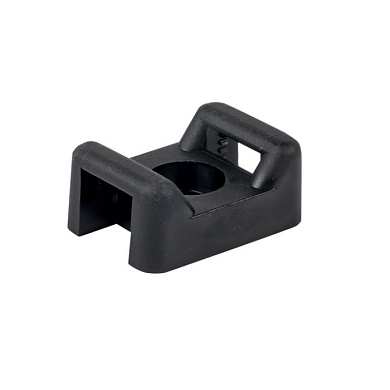 Площадка под хомуты (22x16) с монтажным отверстием М4 чёрная (100шт,) EKF PROxima pmo-22-16-b