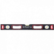 Уровень алюминиевый, усиленный, фрезерованный, 3 глазка, двухкомпонентные рукоятки, Matrix