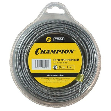 Корд для триммера, 3,0 мм*25м, витой Alu Twist CHAMPION C7064