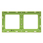Стокгольм Рамка 2-местная белая с линией цвета зеленый EKF PROxima EXM-G-303-20