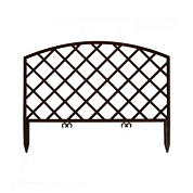 Забор декоративный ROMANIKA №1, длина общ. 2,95 м, выс. 0,33 м, шоколад (компл. 7 шт.) Гарденпласт 50410