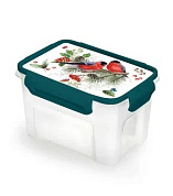 Контейнер для СВЧ "Снегири" 1,1 л, Полимербыт 4376286