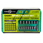 Набор ударных головок 8-27 мм 1/2'' 6-гр 16 пр FORSandTUNE FORSandTUNE-4179-5MPB