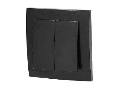 Выключатель 2 клав., cкрытый, 6А, черный, Стандарт, VS 56-232 Ч, Юпитер JP7423-06