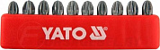 Набор бит PZ3х25 мм 1/4'' 10 пр. S2 HRC58-62 Yato YT-0472