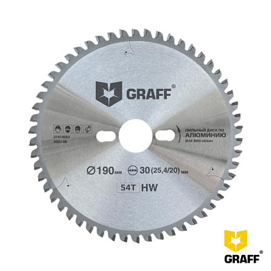 Пильный диск по алюминию 190x30x54z EXPERT GRAFF