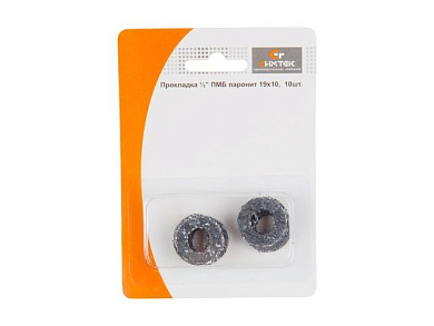 Прокладка паронитовая маслобензостойкая (упаковка 10 шт. в блистере) ПМБ 1/2 19х10 h-2 мм Симтек 10-0029