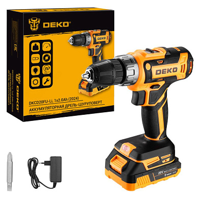 Дрель-шуруповерт аккумуляторная DKCD20FU-Li 063-4149 DEKO 063-4149