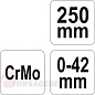 Зажим MORSEA 250 мм 0-42 мм СrMo Yato YT-2476