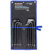 Набор ключей Г-обр. 6-гр. длинных 10 пр. 6, 7, 8, 10, 11, 12, 14, 17, 19, 22 мм Forsage F-5107L