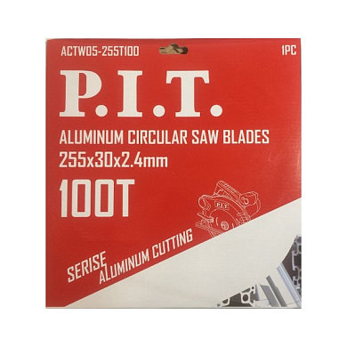 Диск пильный по алюминию 255x30x2,4 мм 100T PIT ACTW05-255T100