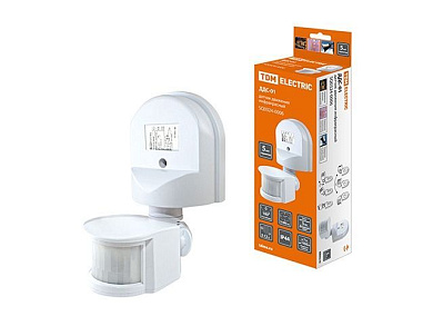 Датчик движения настенный ДДС-01 1100Вт, 5-480с, 2-12м, 5+Лк, 180гр, IP44, TDM SQ0324-0006