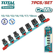 Набор ударных головок 10-19 мм 1/2" 6-гр 7 пр TOTAL THKISD12073