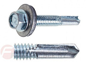 Саморез кровельный цинк, шайба с прокл., увеличенное сверло, PT5 Starfix