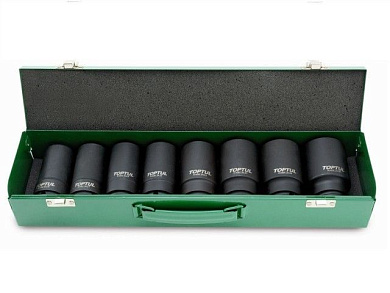 Набор глубоких ударных головок 6-гр. 8 пр. 26-38 мм 3/4'' Toptul GDAD0802