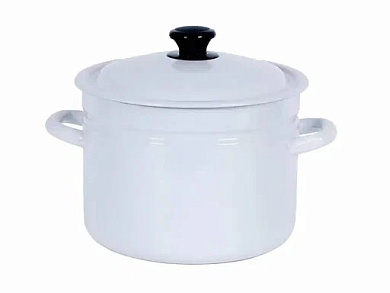 Кастр.цил.борт. 7л (белая) Без декора Керченский металлургический завод 41804-192-У2