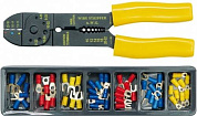Щипцы для обжима и зачистки проводов 1.5-6.0/22-10 AWG + наконечники Vorel 45050