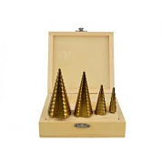 Набор ступенчатых сверл по металлу 4 пр. 4-12, 4-20, 4-32, 4-39 мм Geko G38503