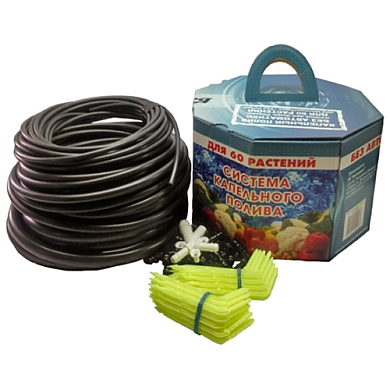 Система капельного полива от емкости (самотеком) + 60 на 60 растений АкваДуся 12337 