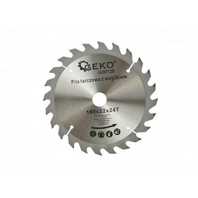 Диск пильный с напаянными зубцами из твердых сплавов 180х22х24T GEKO G00129