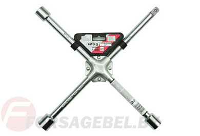 Ключ крест баллонный 17х19х21x1/2'' CrV Yato YT-0801