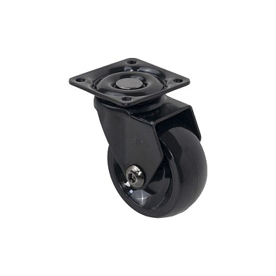 Колесо меб. ORION d50 h64 с площадкой, черный AKS 122757