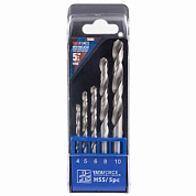 Набор сверл по металлу 5 пр, 4-6, 8, 10 мм YATAFORCE YF-DBS05