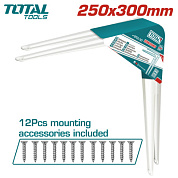 Набор полочных кронштейнов 25х30 см TOTAL TSB11012