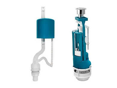 Арматура двойная хром кнопка, ниж.подводка, ИнкоЭр И - СБ2- НпрНРФ-АА-М