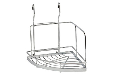 Корзина на трубу d16 угловая одинарная большая CWJ201 хром AKS 11307