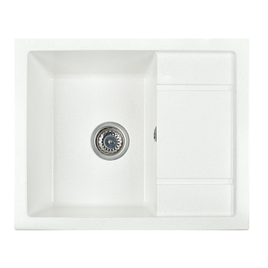 Мойка кухонная из мраморной крошки, белый, B19-18 Gerhans