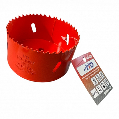 Коронка биметаллическая по металлу и дереву 79 мм., L38 мм., 5/8"-18UNF, HSS M3 H-D HD-3337