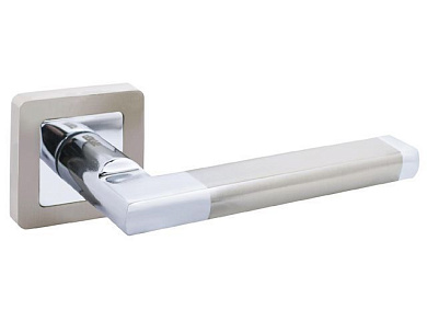 Ручка дверная "ВЕНСАН" SN/CP, 2682 мат.никель/хром АЛЛЮР УЗК 12273
