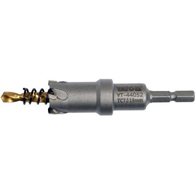 Сверло корончатое режущее по металлу TCT 19 мм 1/4" Yato YT-44052